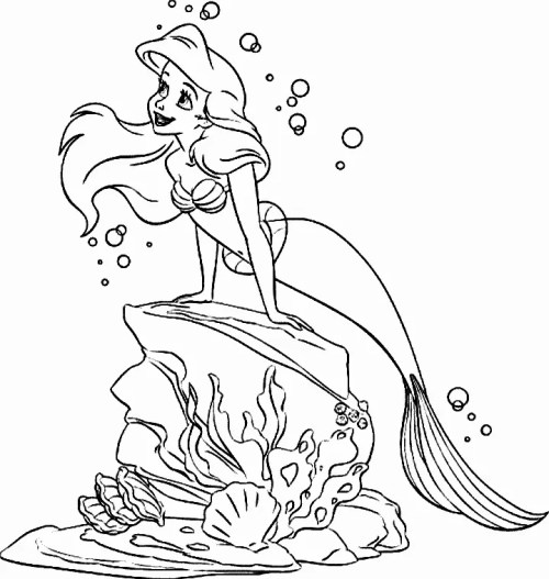 Ariel Coloring Pages – 010