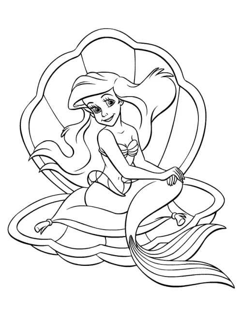 Ariel Coloring Pages – 016