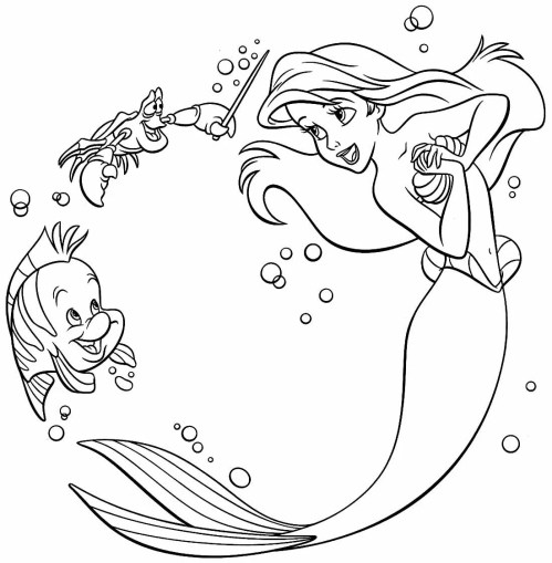 Ariel Coloring Pages – 018