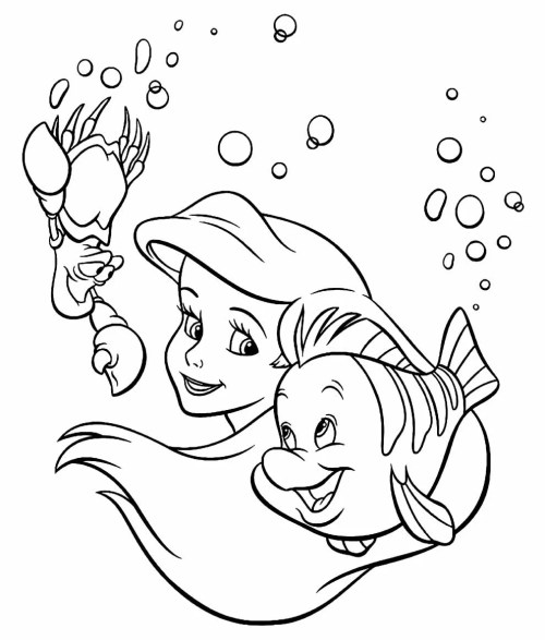 Ariel Coloring Pages – 019