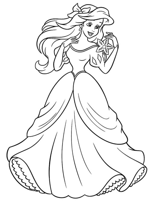Ariel Coloring Pages – 023