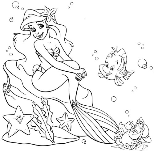 Ariel Coloring Pages – 026