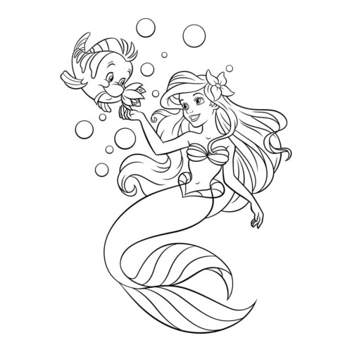 Ariel Coloring Pages – 033