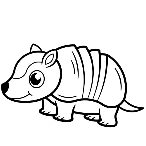 Armadillo Coloring Pages 014