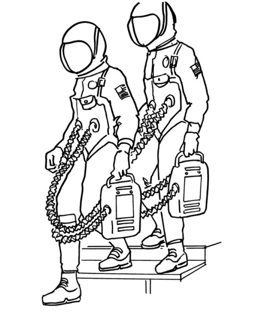Astronauts Coloring Pages – 002