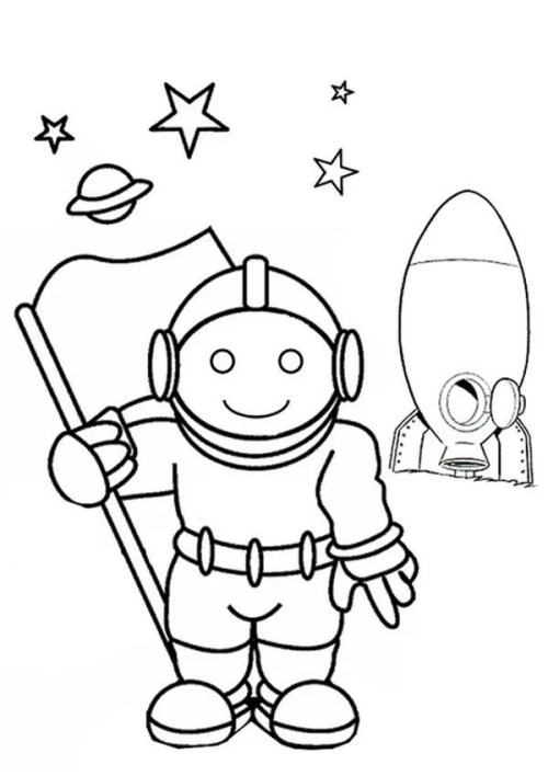 Astronauts Coloring Pages – 008
