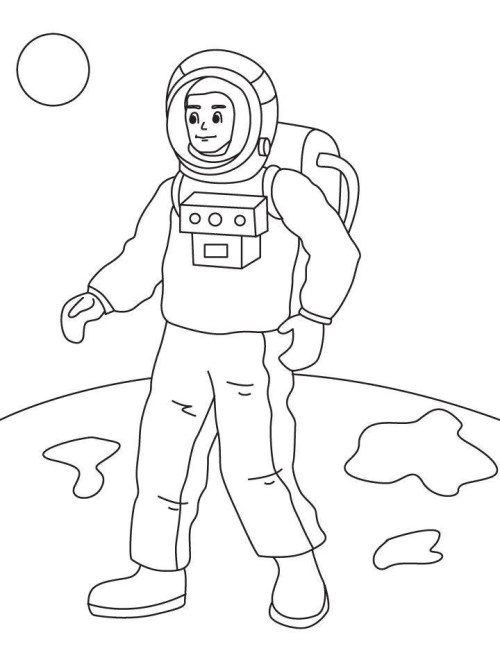 Astronauts Coloring Pages – 009