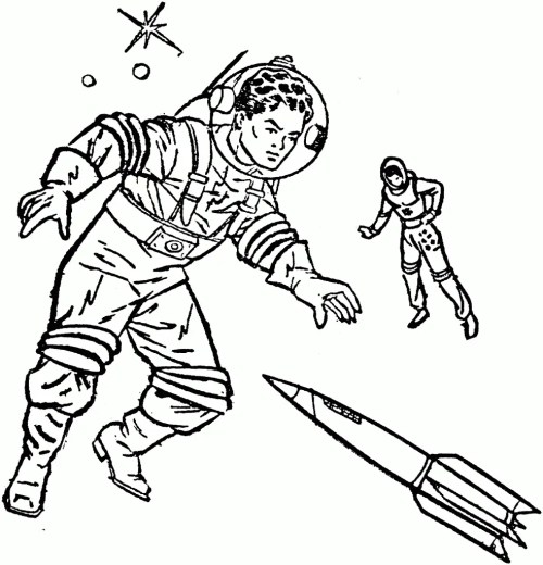 Astronauts Coloring Pages – 012