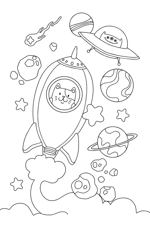 Astronauts Coloring Pages – 015