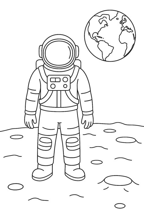 Astronauts Coloring Pages – 023