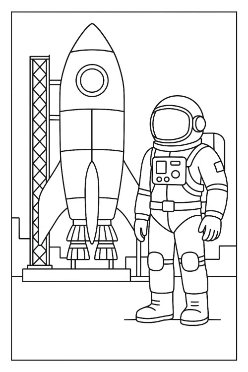 Astronauts Coloring Pages – 024