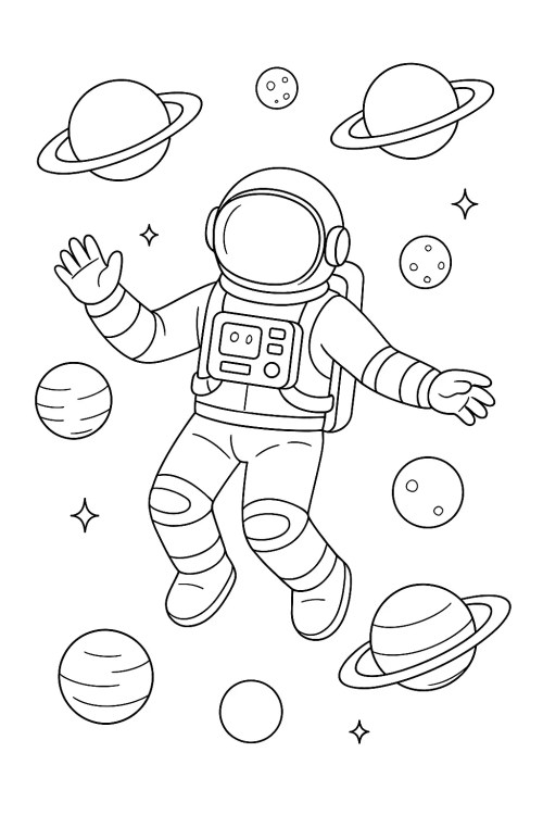 Astronauts Coloring Pages – 027