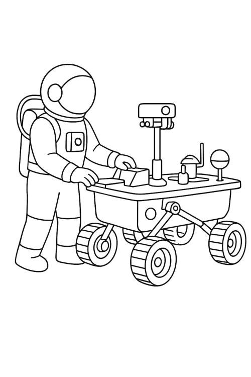 Astronauts Coloring Pages – 032