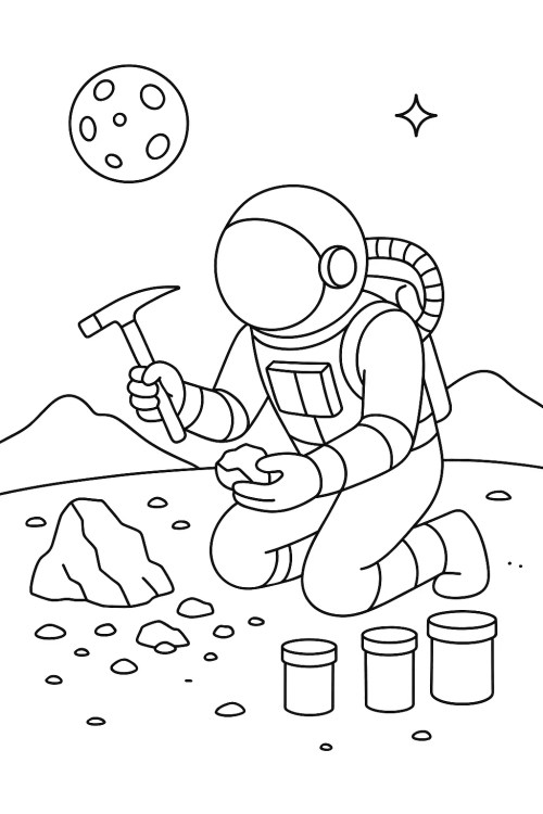 Astronauts Coloring Pages – 034