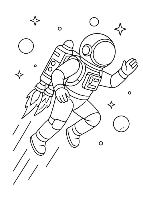 Astronauts Coloring Pages – 035
