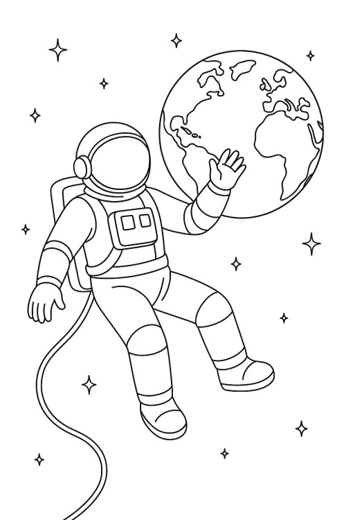 Astronauts Coloring Pages – 038