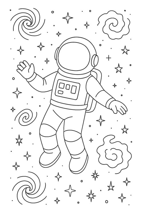 Astronauts Coloring Pages – 040
