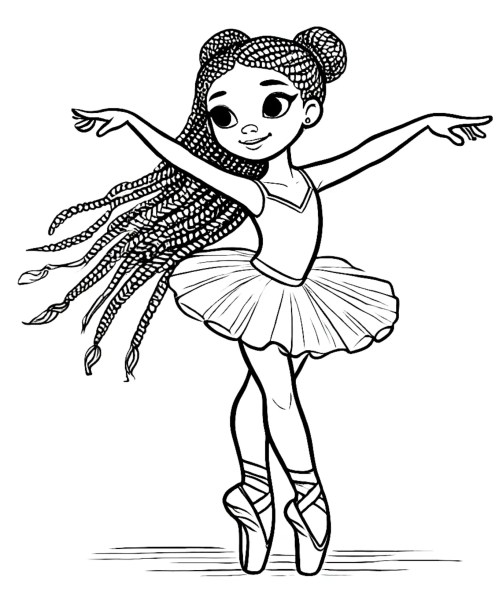 Ballerina Coloring Pages – 009