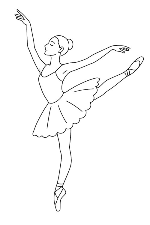 Ballerina Coloring Pages 032