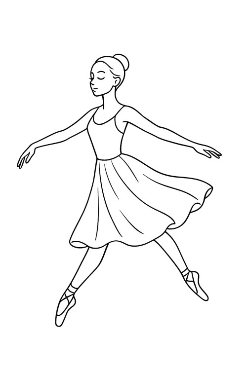 Ballerina Coloring Pages 033