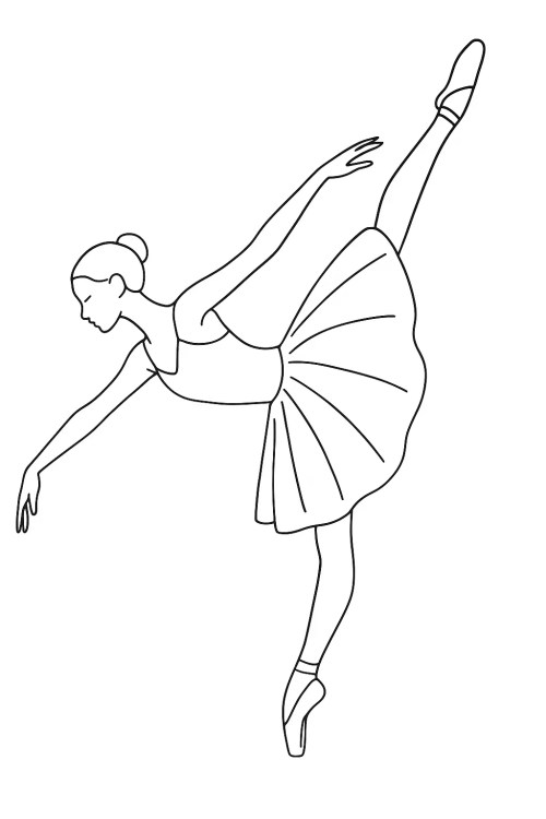 Ballerina Coloring Pages 036