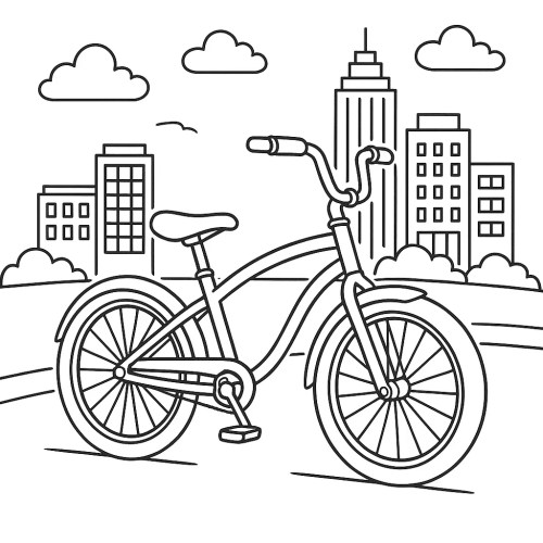 Bicycle Coloring Pages – 005