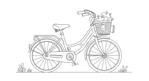 Bicycle Coloring Pages – 10