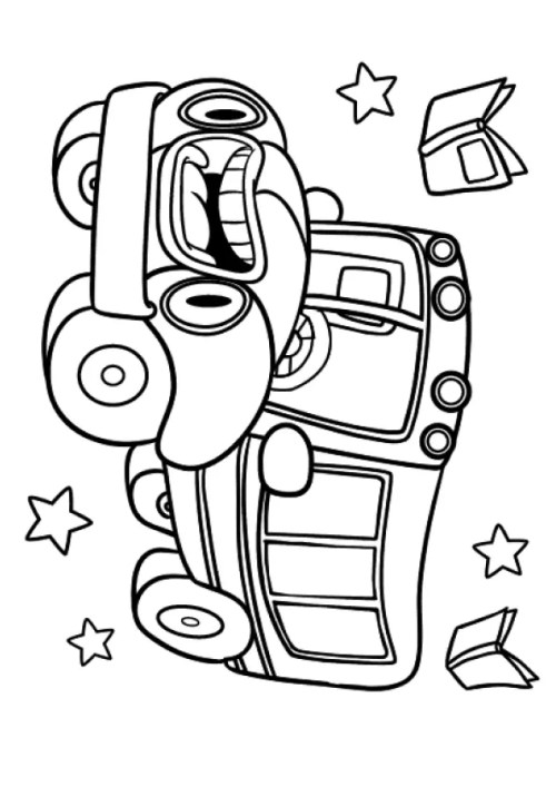 Bus Coloring Pages – 007