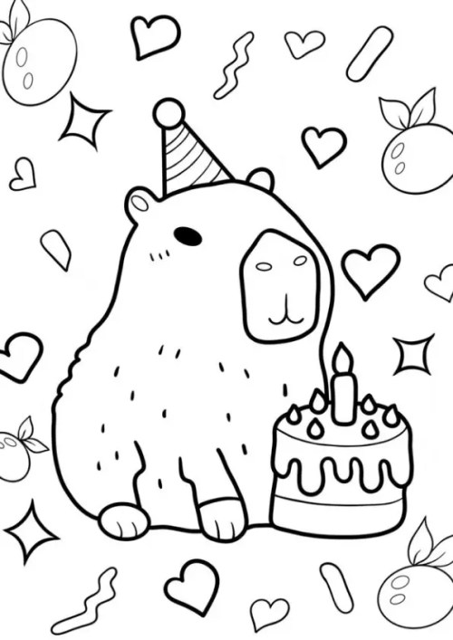 Capybara Coloring Pages – 006