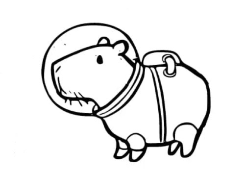 Capybara Coloring Pages – 020