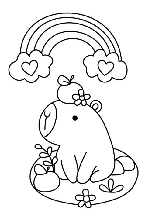 Capybara Coloring Pages – 021