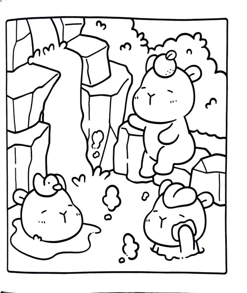 Capybara Coloring Pages – 027