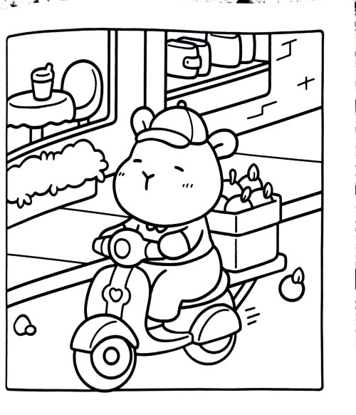 Capybara Coloring Pages – 029
