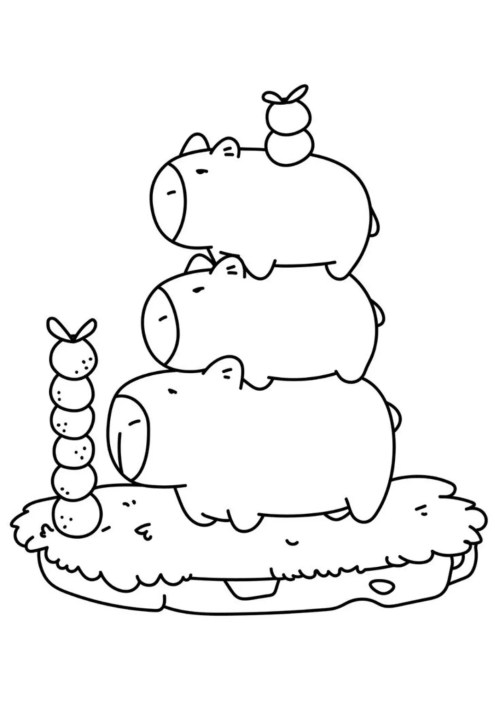 Capybara Coloring Pages – 052