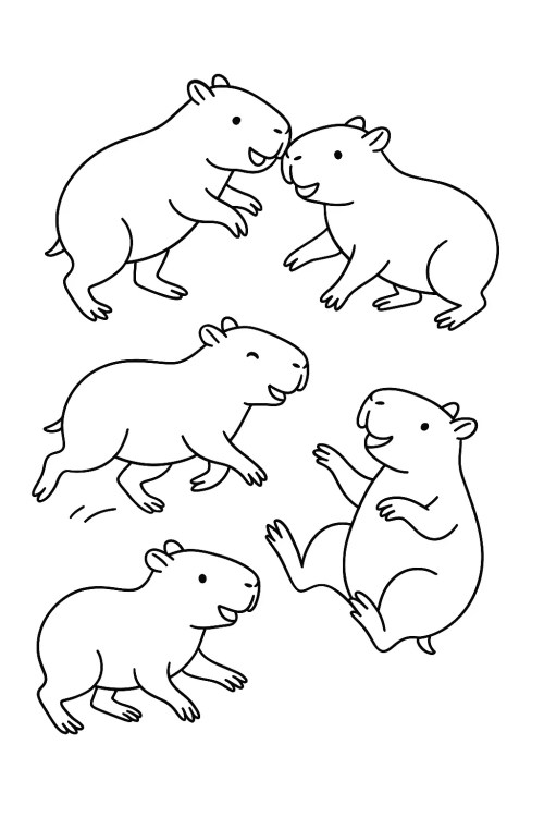 Capybara Coloring Pages – 061