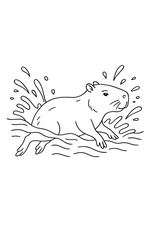 Capybara Coloring Pages – 063