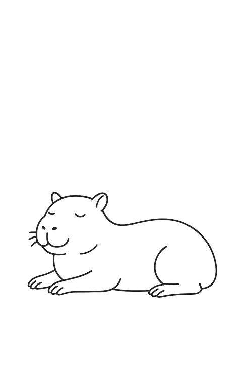 Capybara Coloring Pages – 064