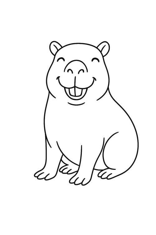 Capybara Coloring Pages – 071