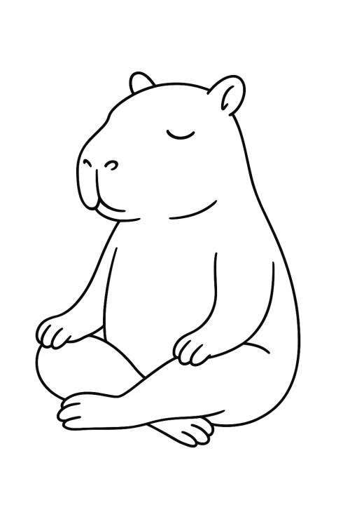 Capybara Coloring Pages – 076