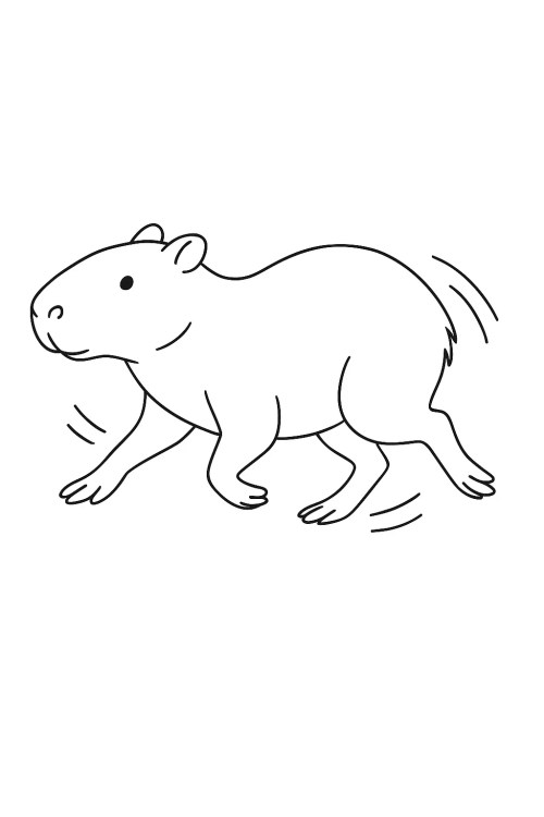 Capybara Coloring Pages – 077