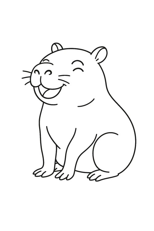 Capybara Coloring Pages – 079