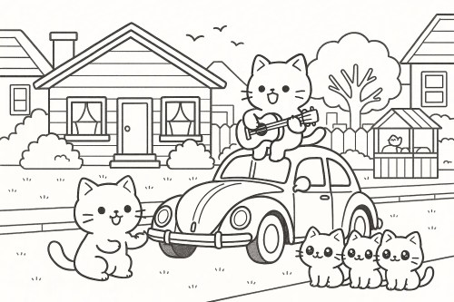 Cats Coloring Pages – 024