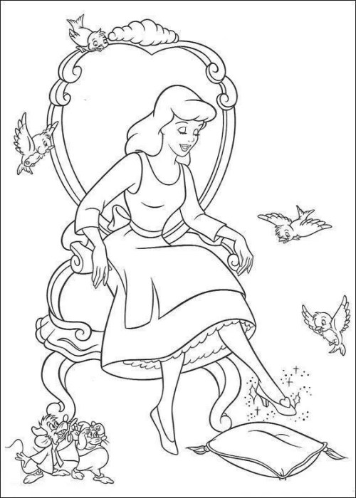 Cinderella Coloring Pages 009