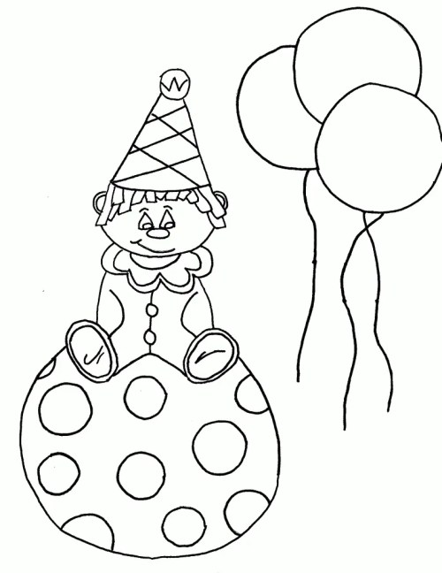 Clown Coloring Pages – 005