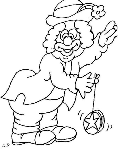 Clown Coloring Pages – 006