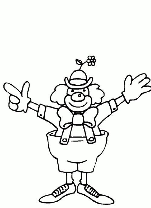 Clown Coloring Pages – 007