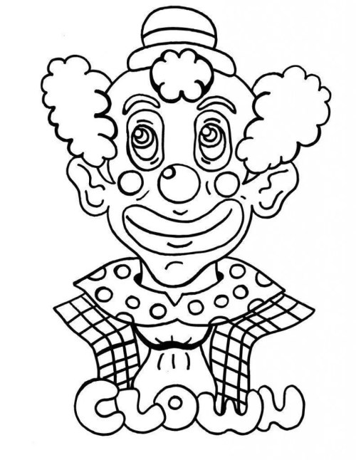 Clown Coloring Pages – 016