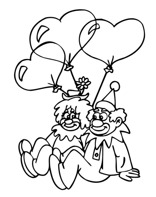 Clown Coloring Pages – 019
