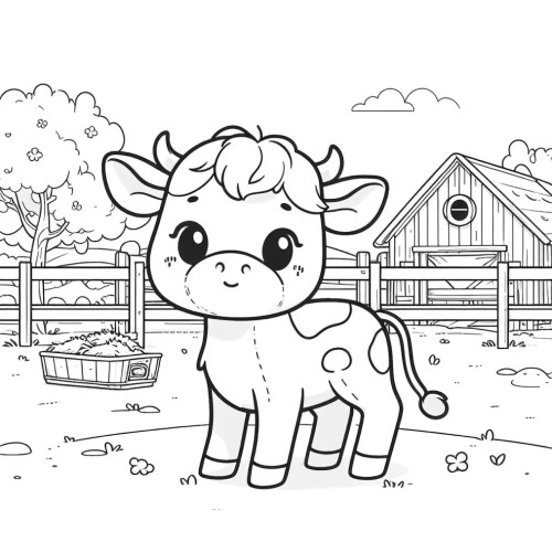 Cows Coloring Pages – 025