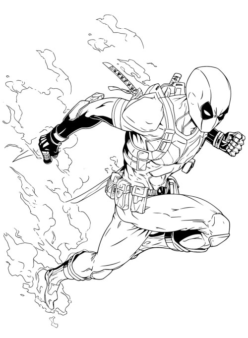 Deadpool Coloring Pages 008